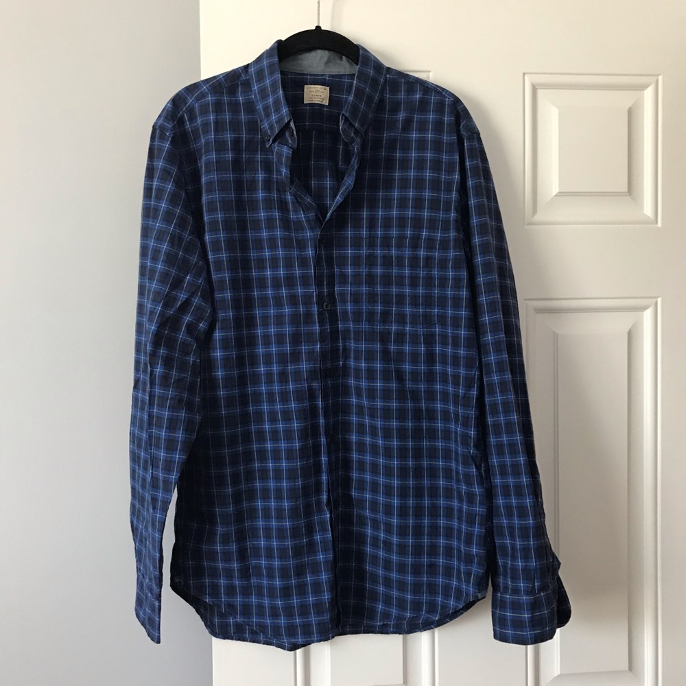 JCrew plaid button down shirt men’s secret…